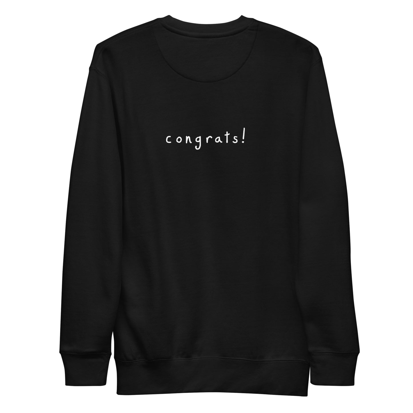 Congrats Crewneck (left chest) (Black)